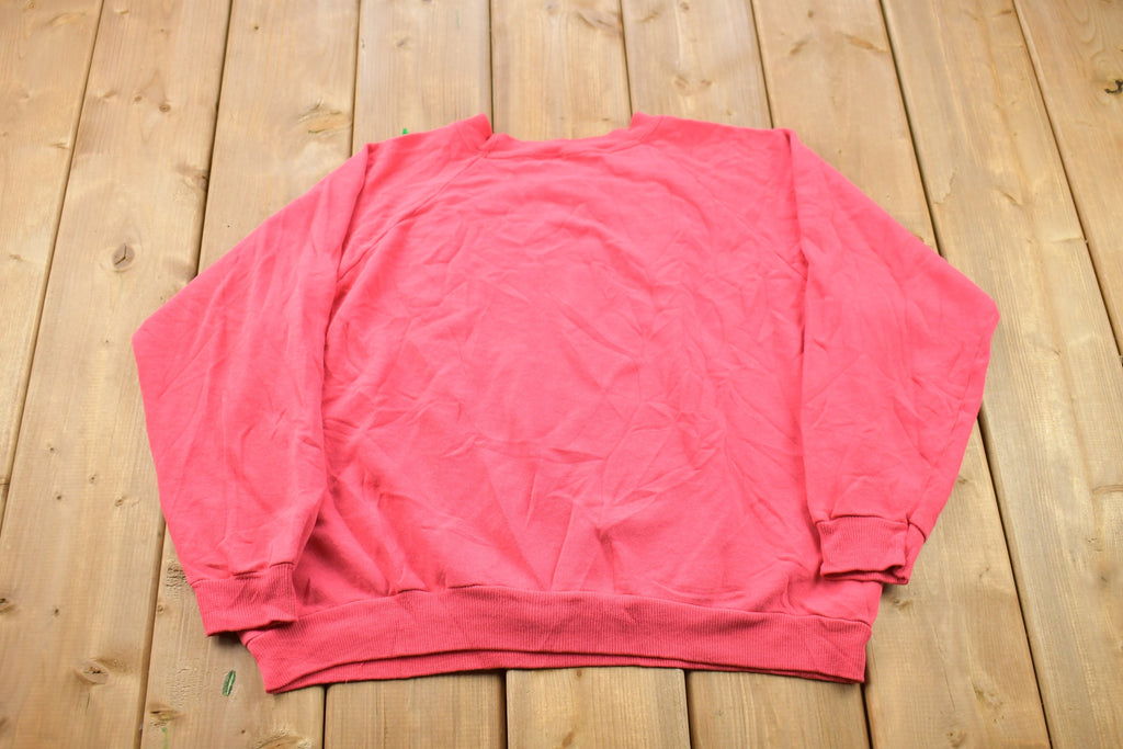 Vintage 1990s Blank Red Crewneck Sweatshirt