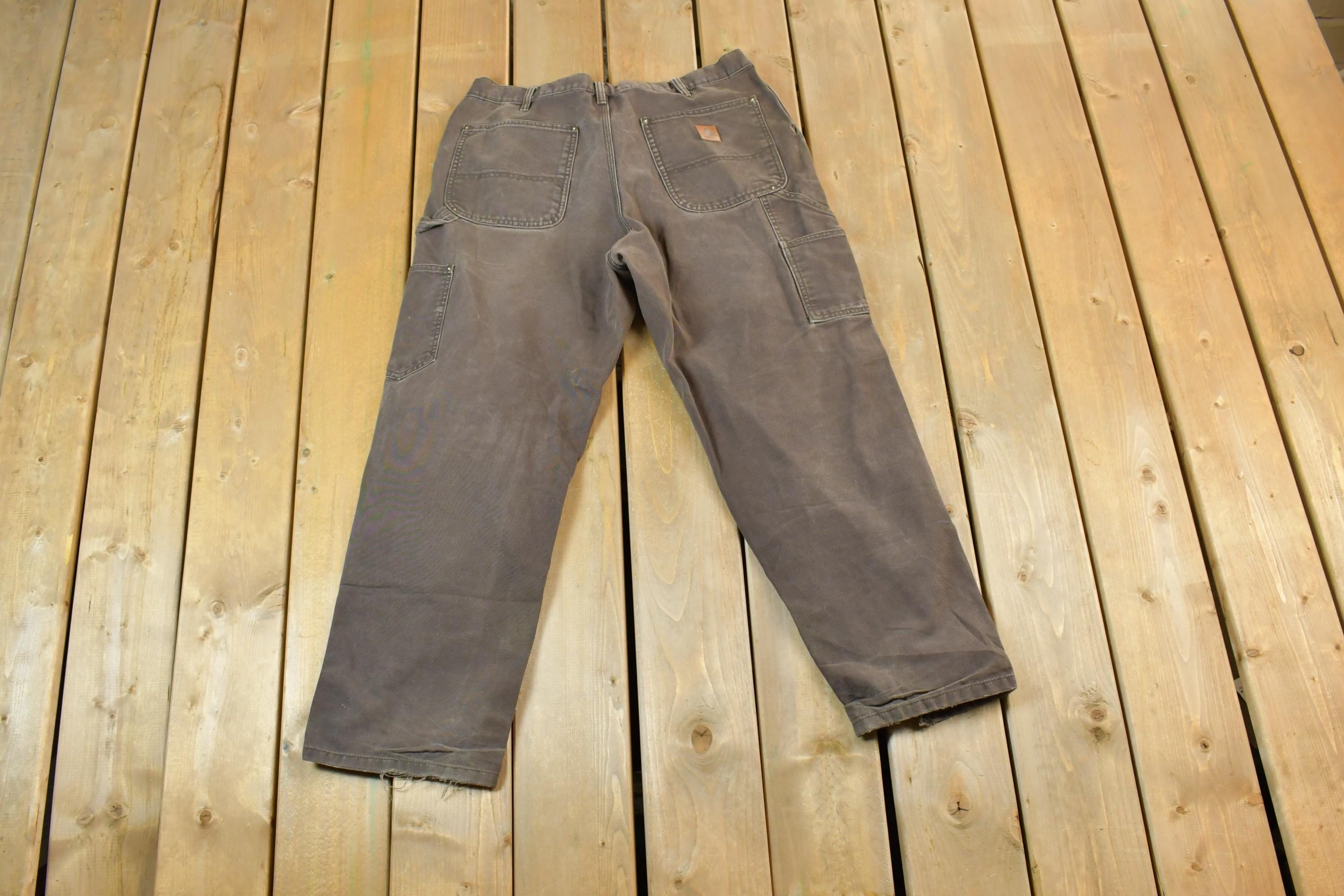 Vintage 1990s Carhartt Double Knee Dungaree Fit Work Pants Size 36x30