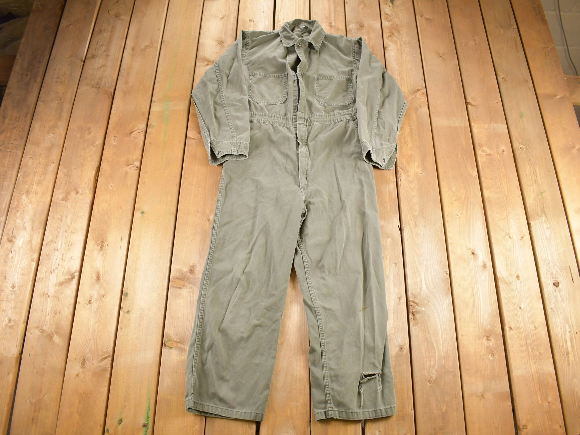 Vintage 1980s Distressed Jumpsuit Size 40