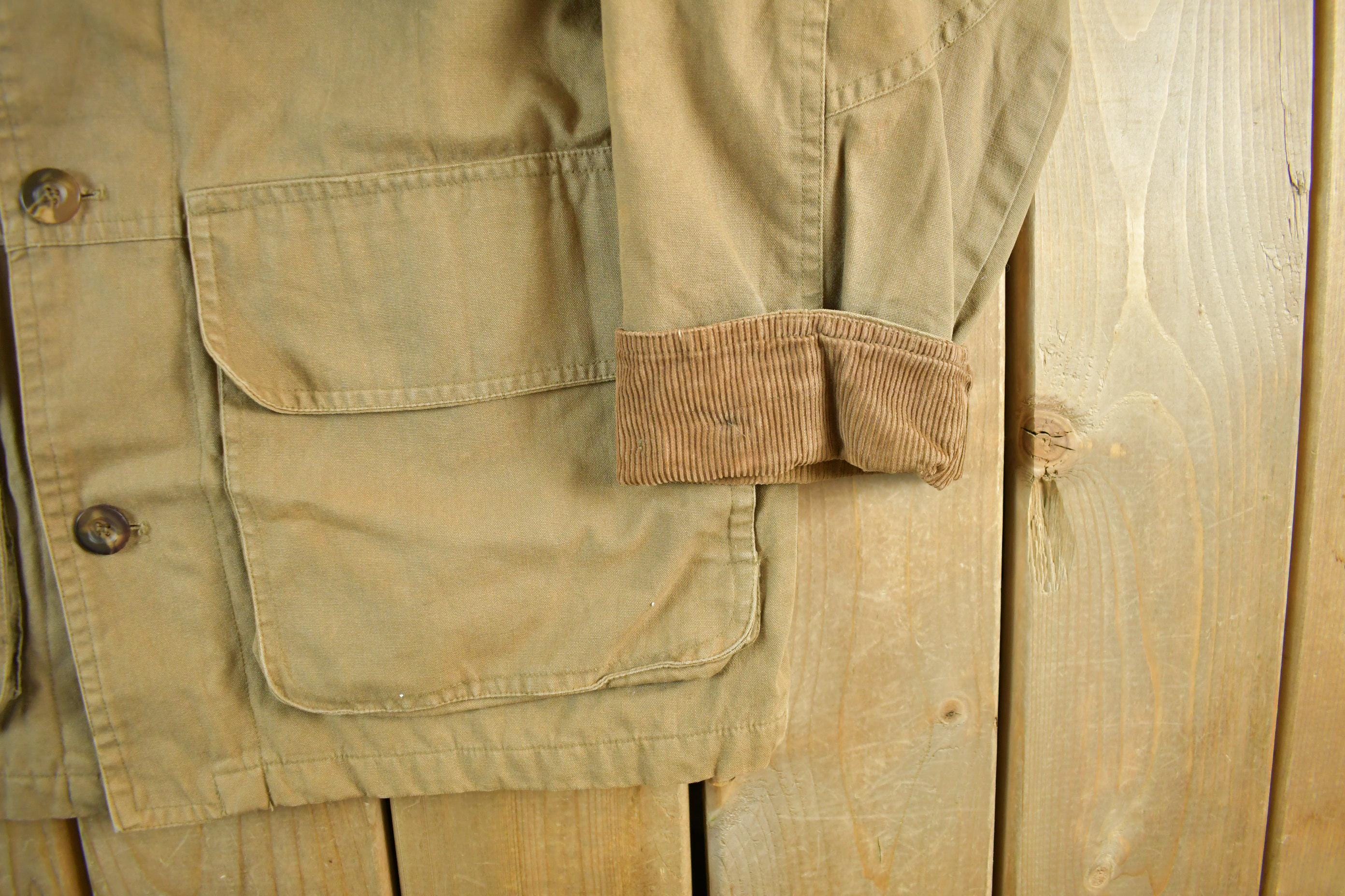 Vintage 1990s Faded Glory Lined Faded Barn Chore Coat Men's Small
