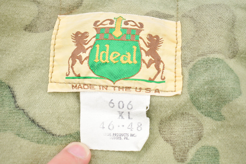 Vintage 1990s Ideal Hunting Camo Collared Zip Up