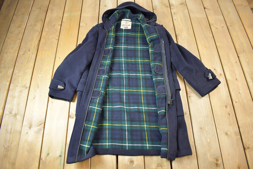 Vintage 1990s 100% Wool Gloverall Duffle Coat Made In England - Medium