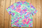 Vintage 1980s Floral Button Up Shirt