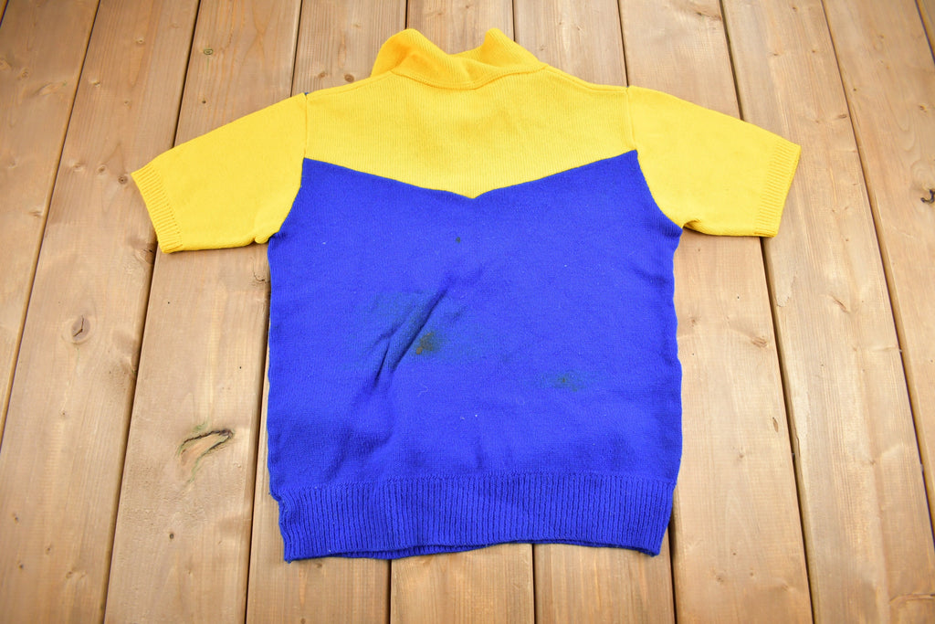 Vintage 1960s SBS Collegiate Knit Sweater True Vintage  Cheerleader Sweater  Made In USA  Embroidered