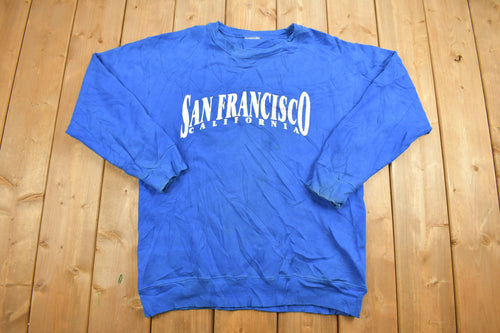 Vintage 1990s San Francisco California Crewneck Sweatshirt / 90s Crewneck / Souvenir / Streetwear / Travel And Tourism / Spell Out
