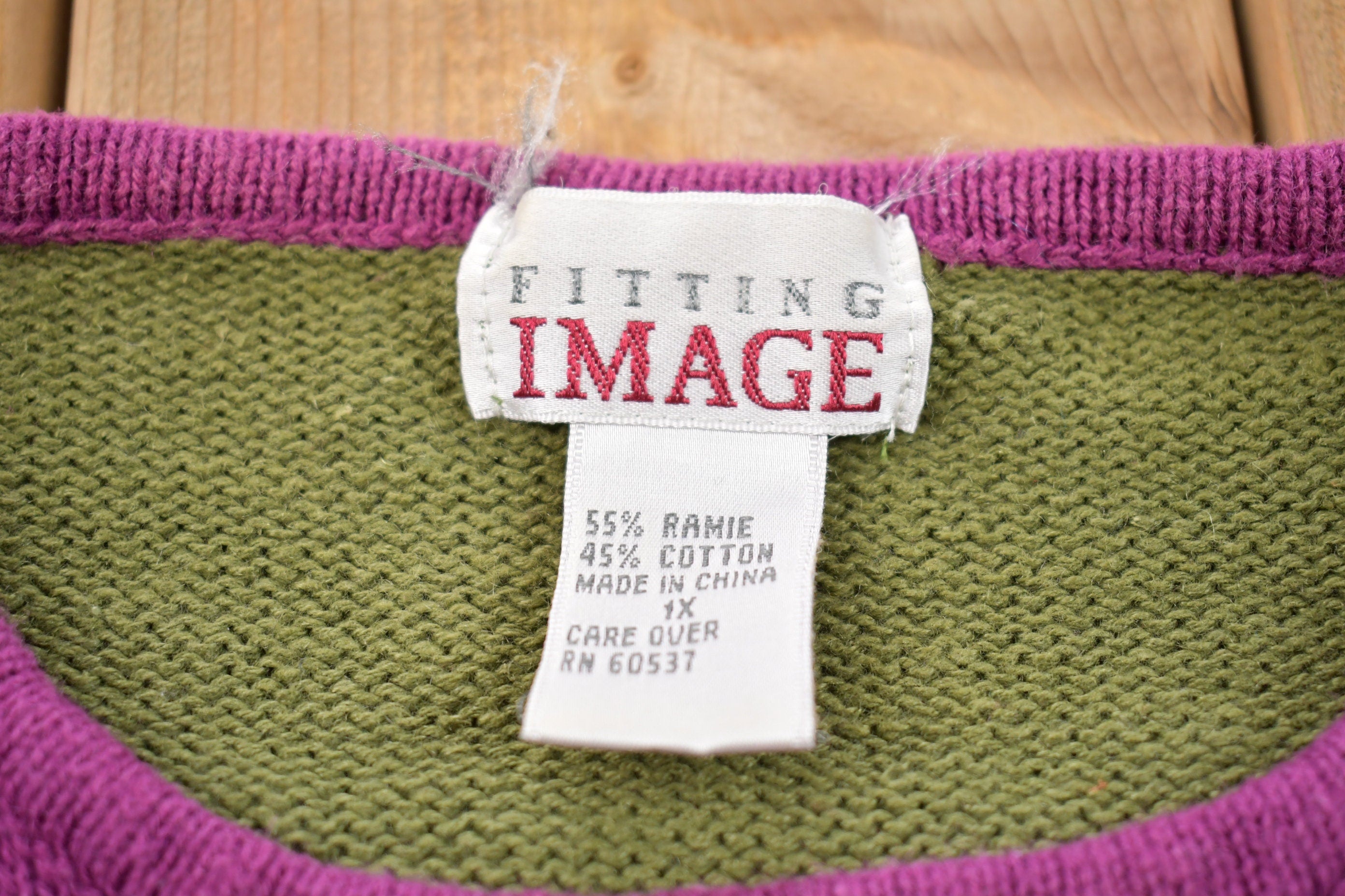 Vintage 1990s Knitted Pattern Crewneck Sweater /