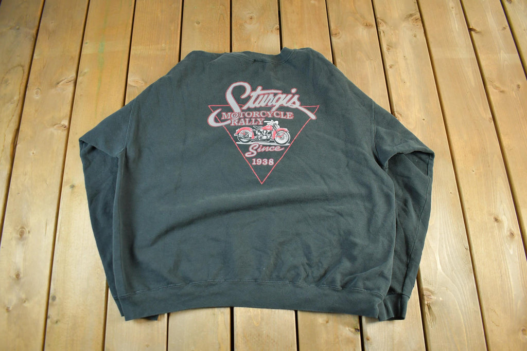 Vintage 1990s Broken Spoke Saloon Biker Graphic Crewneck Sweatshirt Men's 2XL