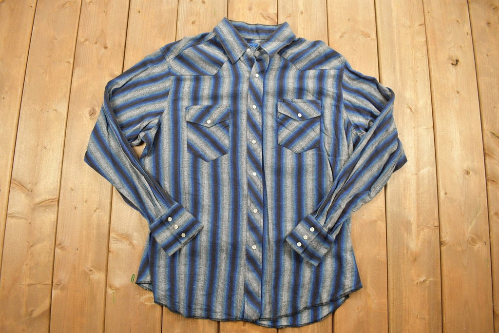Vintage 1990s Wrangler Western Wear Snap Button Up Shirt