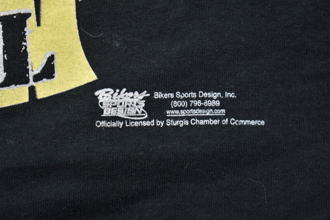 Vintage 2000 Sturgis Road Rebel 60th Anniversary Skull Flames T-Shirt Motorcycles