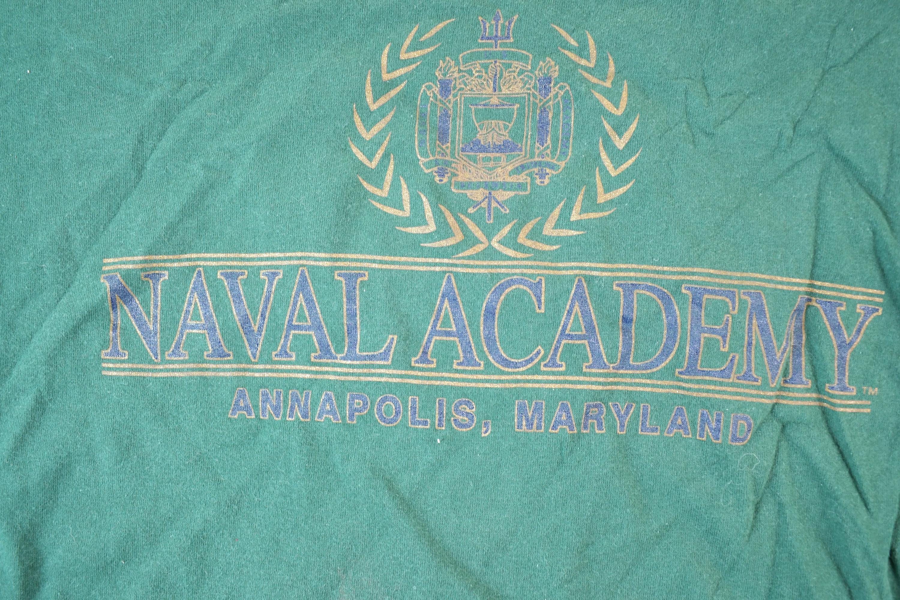 Vintage 1990s Jansport Naval Academy Souvenir T-Shirt Mens L
