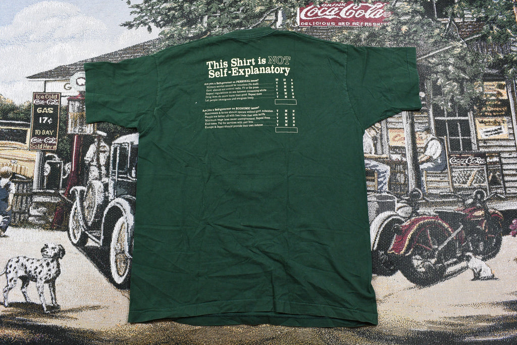 Vintage 1990s Self Government Chart Single Stitch T-Shirt