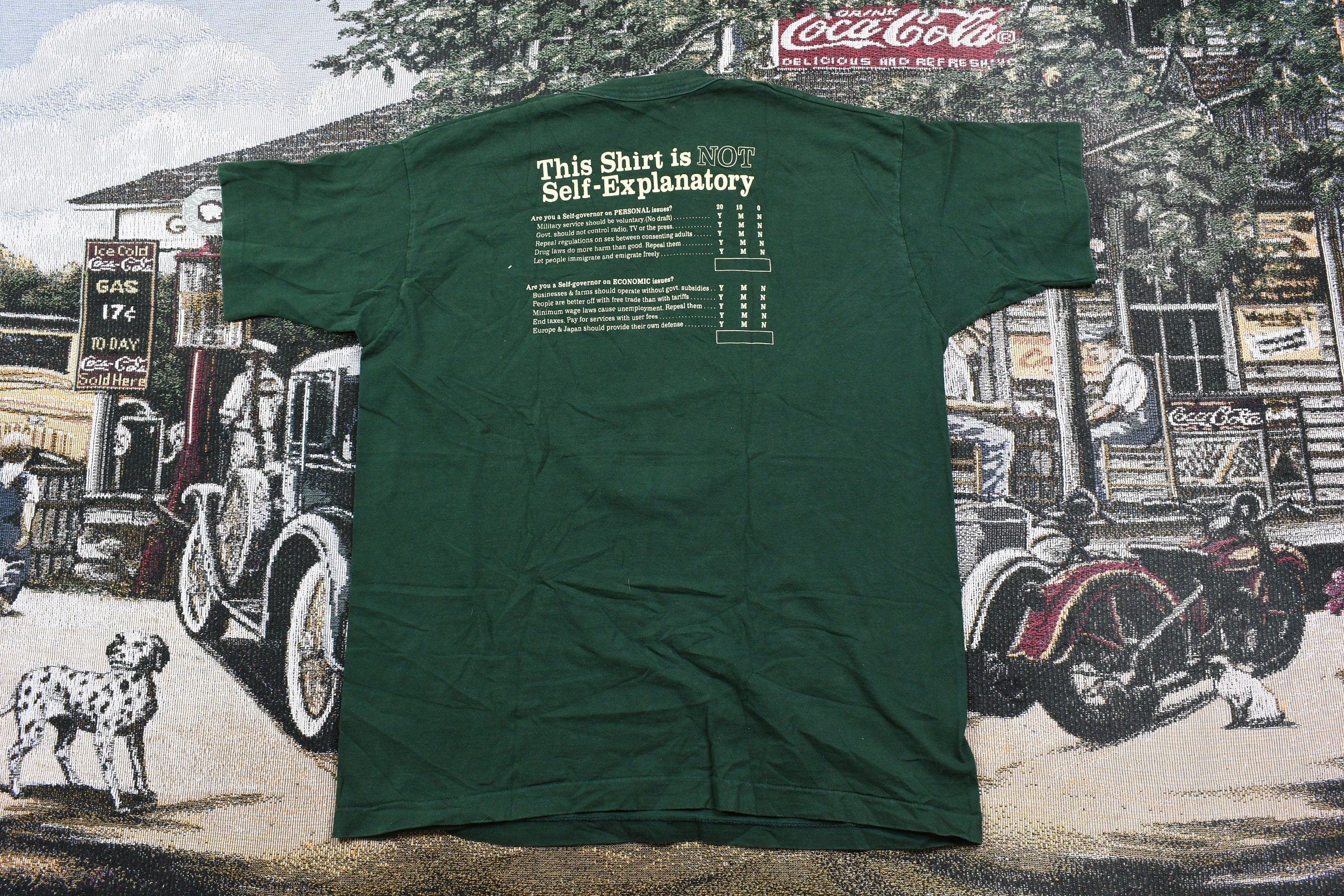 Vintage 1990s Self Government Chart Single Stitch T-Shirt