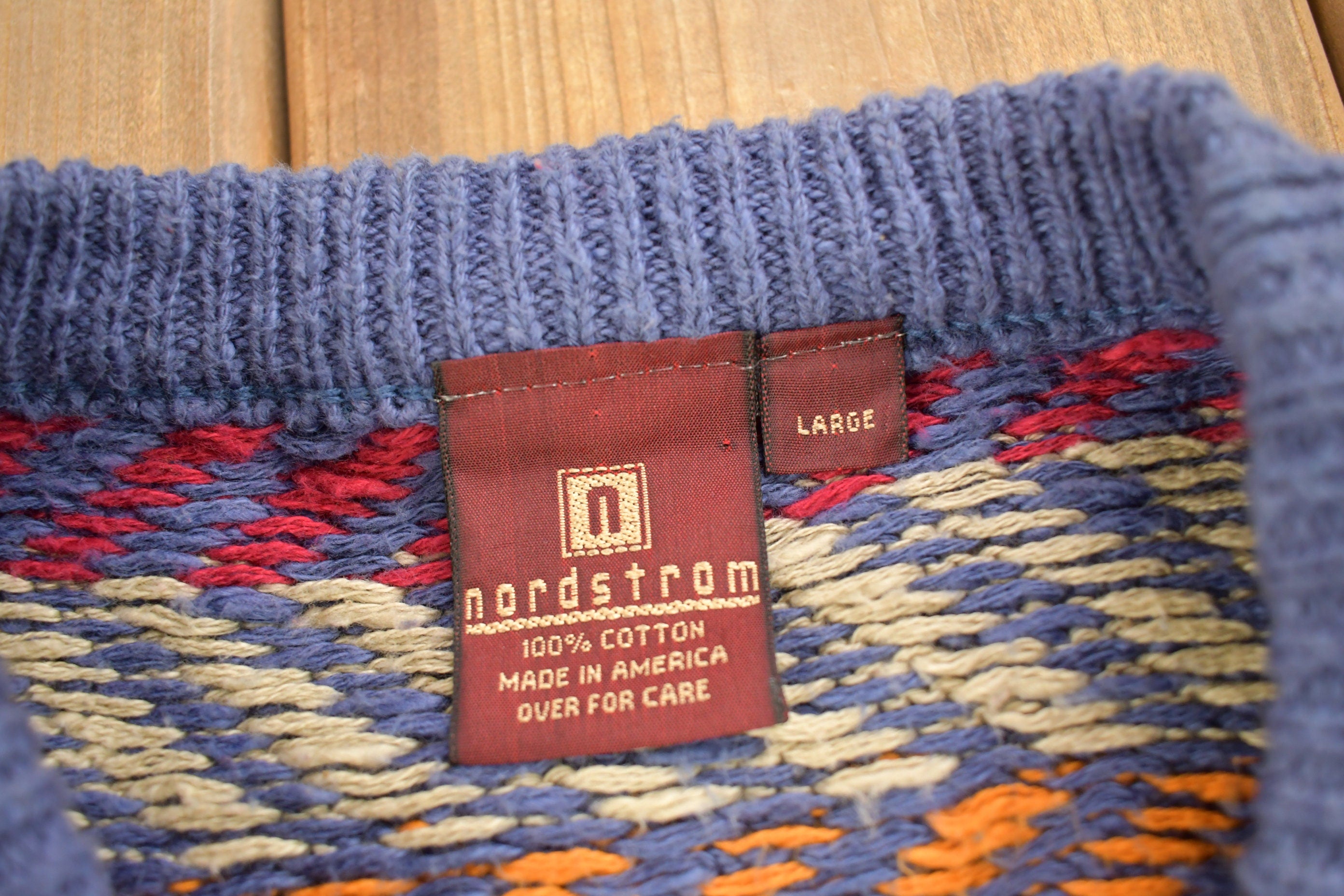 Vintage 1980s Nordstrom Colorful Striped Knitted Crewneck Sweater