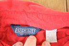 Vintage 1990s Lands End South Western Style Button Up Rodeo Shirt Mens Large
