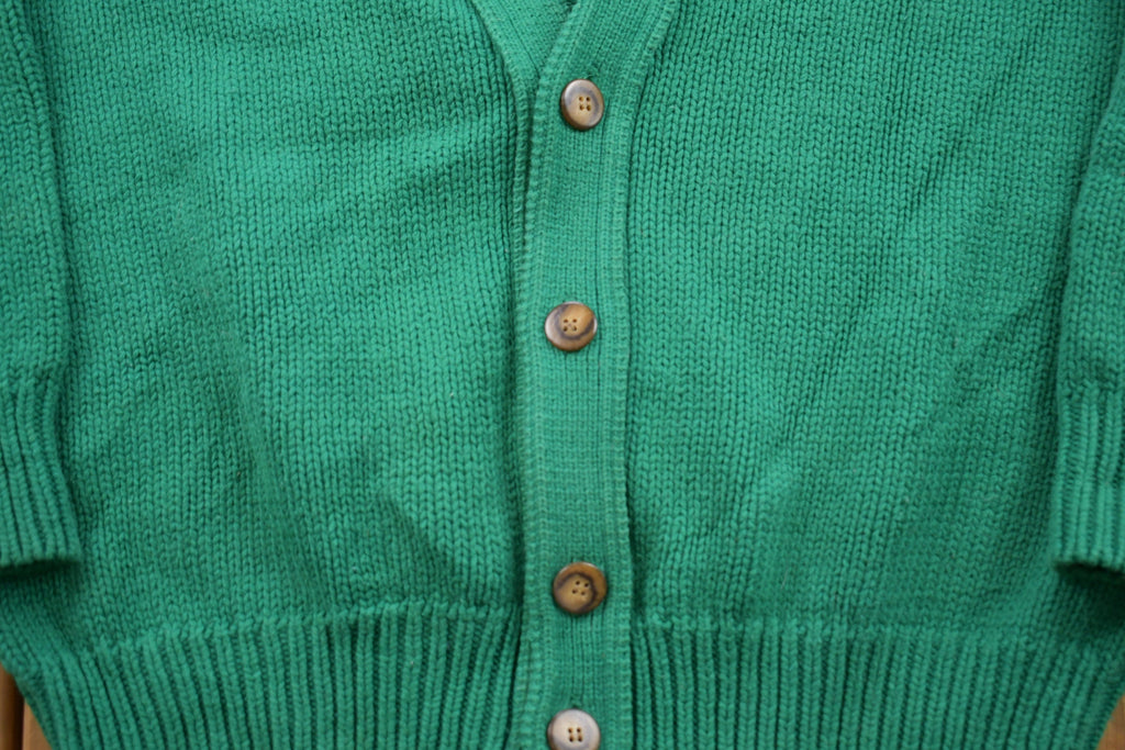 Vintage 1990s Gap Green Knitted Cardigan Sweater