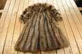 Vintage 1980s Ricky & Ingo Full Length Brown Raccoon Fur Coat Adult M