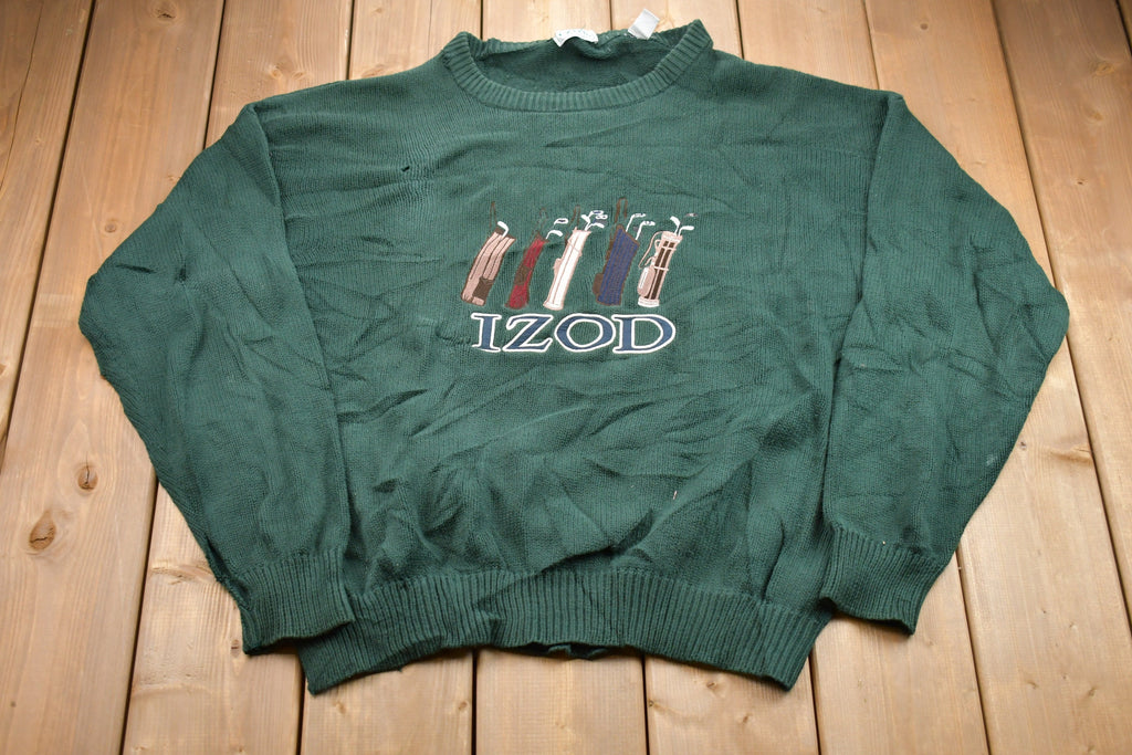 Vintage 1980s IZOD Golf Embroidered Knitted Sweater