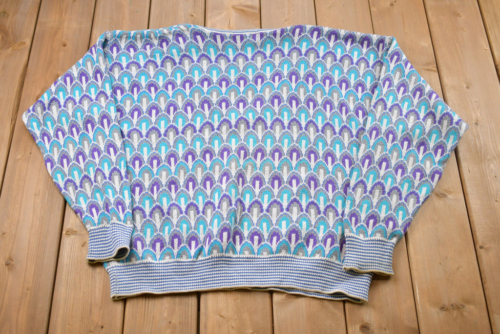 Vintage 1980s Bellagio Deep V Knitted Sweater