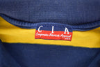 Vintage 1990s Cia Striped Rugby Style Quarter Button Up Shirt