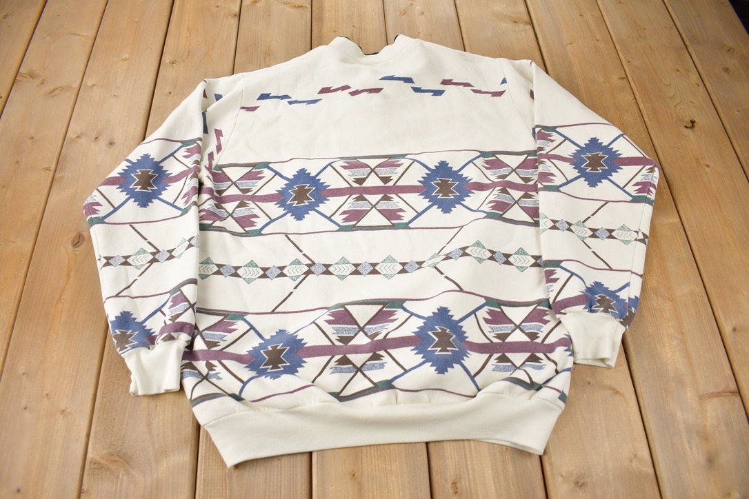 Vintage 1992 Garryowen Montana Aztec Sweatshirt