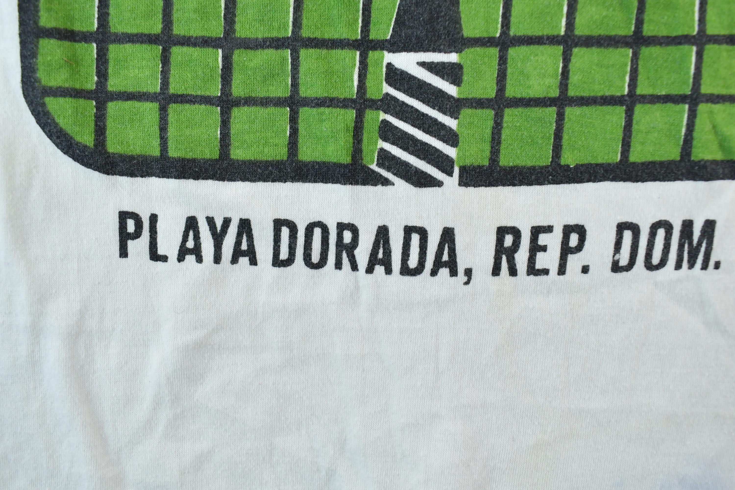 Vintage 1990s Village Caraibe Single Stitch Tennis T-Shirt