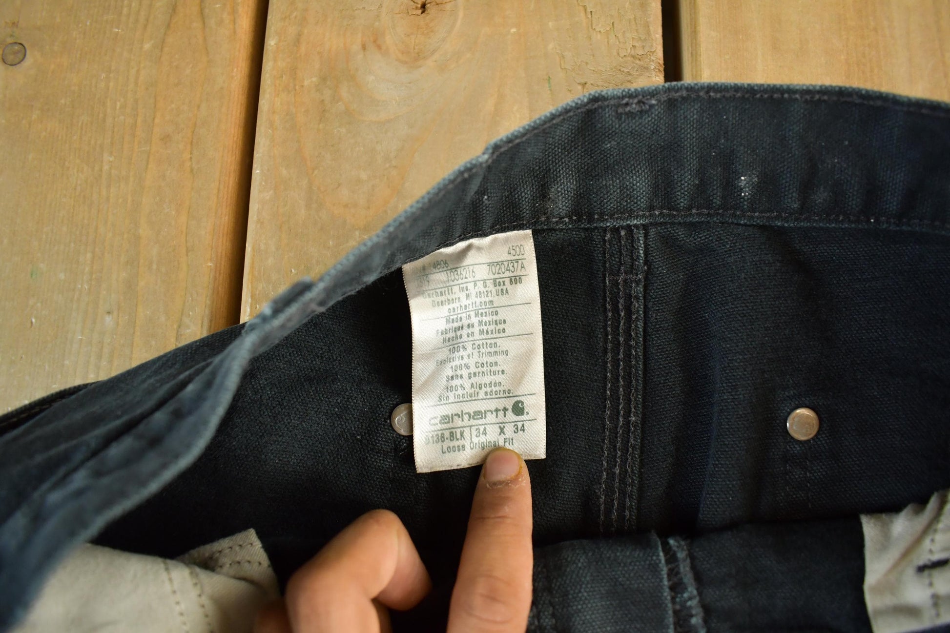 Vintage 2000s Carhartt Distressed Double Knee Denim Work Jeans Adult 33 x 32