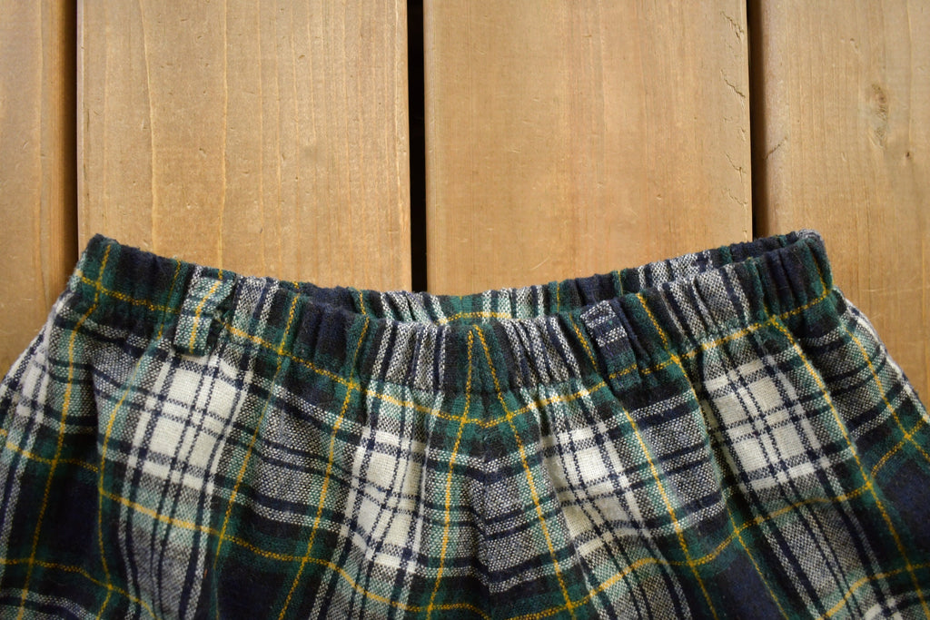 Vintage 1980s Plaid Long Skirt Size 25x27