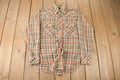 Vintage 1970s Levi's Pearl Snap Western Style Plaid Button Up Flannel Shirt Made in Canada