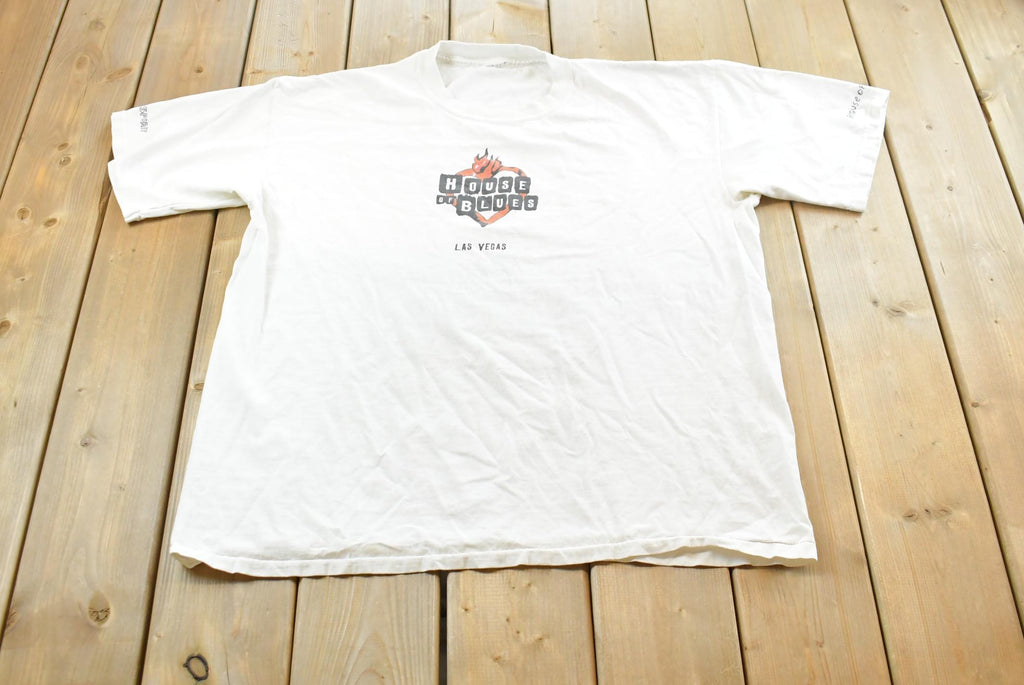Vintage 1990s House Of Blues Las Vegas Graphic T-Shirt Mens 2XL  Vintage Destination Shirt  Streetwear  Tourism Tee  Souvenir Travel