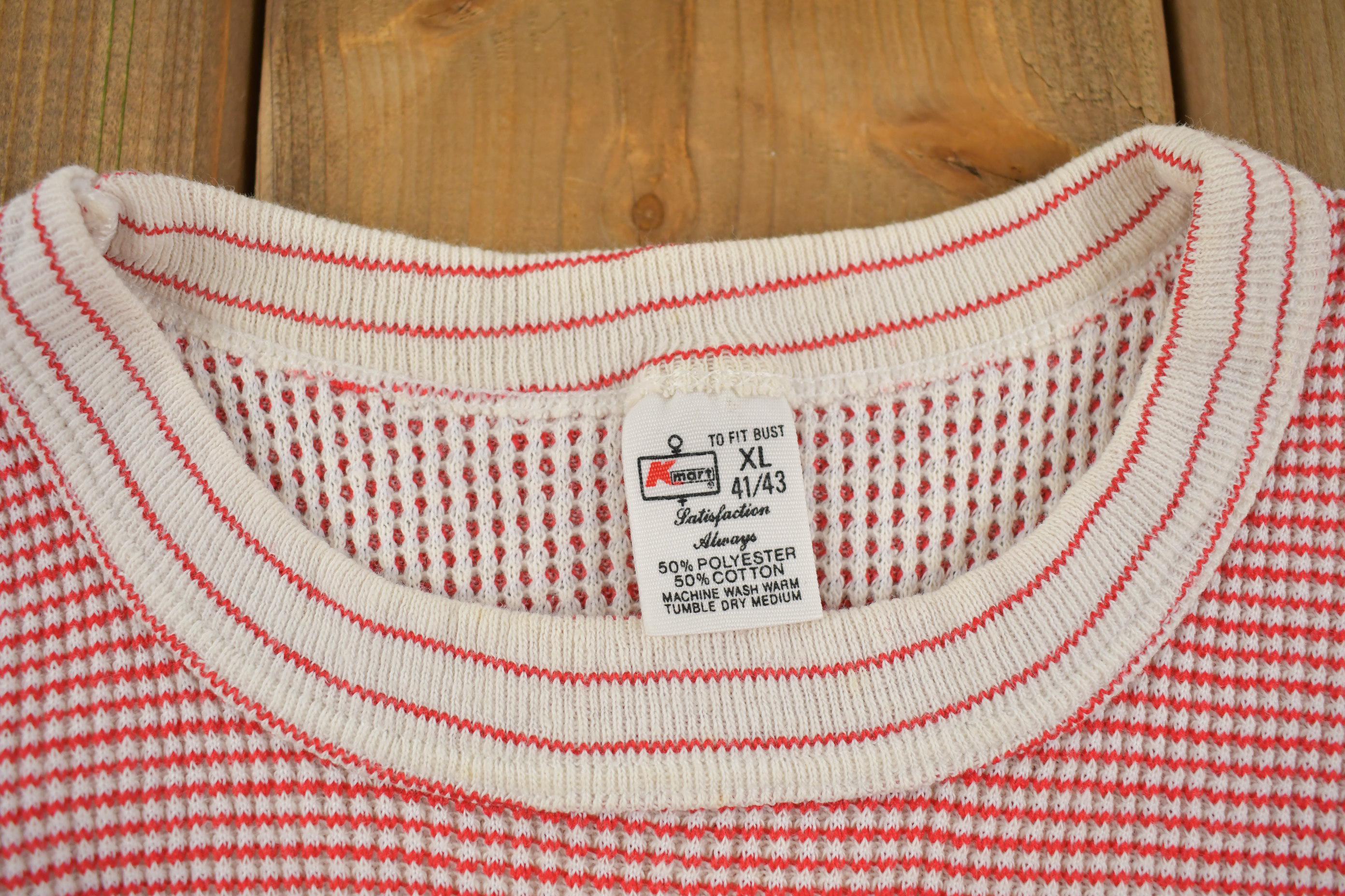 Vintage 1970s Kmart Thermal Crewneck Sweatshirt Made In USA