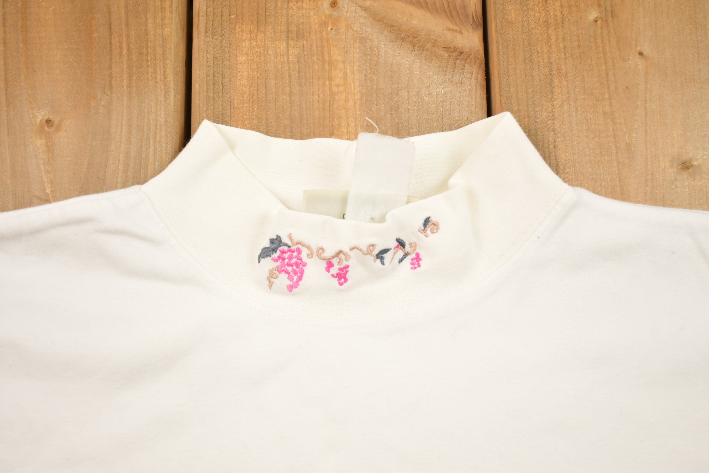 Vintage 1990s Cute Crewneck Mock Neck Sweater