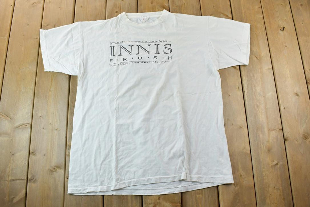 Vintage 1992 1993 Innis Frosh Week Souvenir T-Shirt
