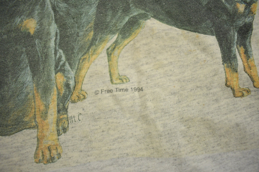Vintage 1994 Rottweiler Dog Graphic T-Shirt
