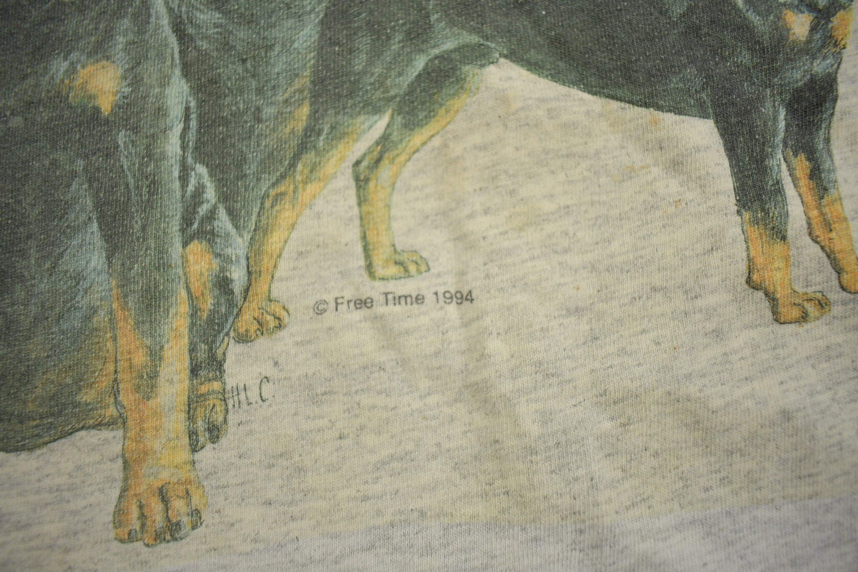 Vintage 1994 Rottweiler Dog Graphic T-Shirt