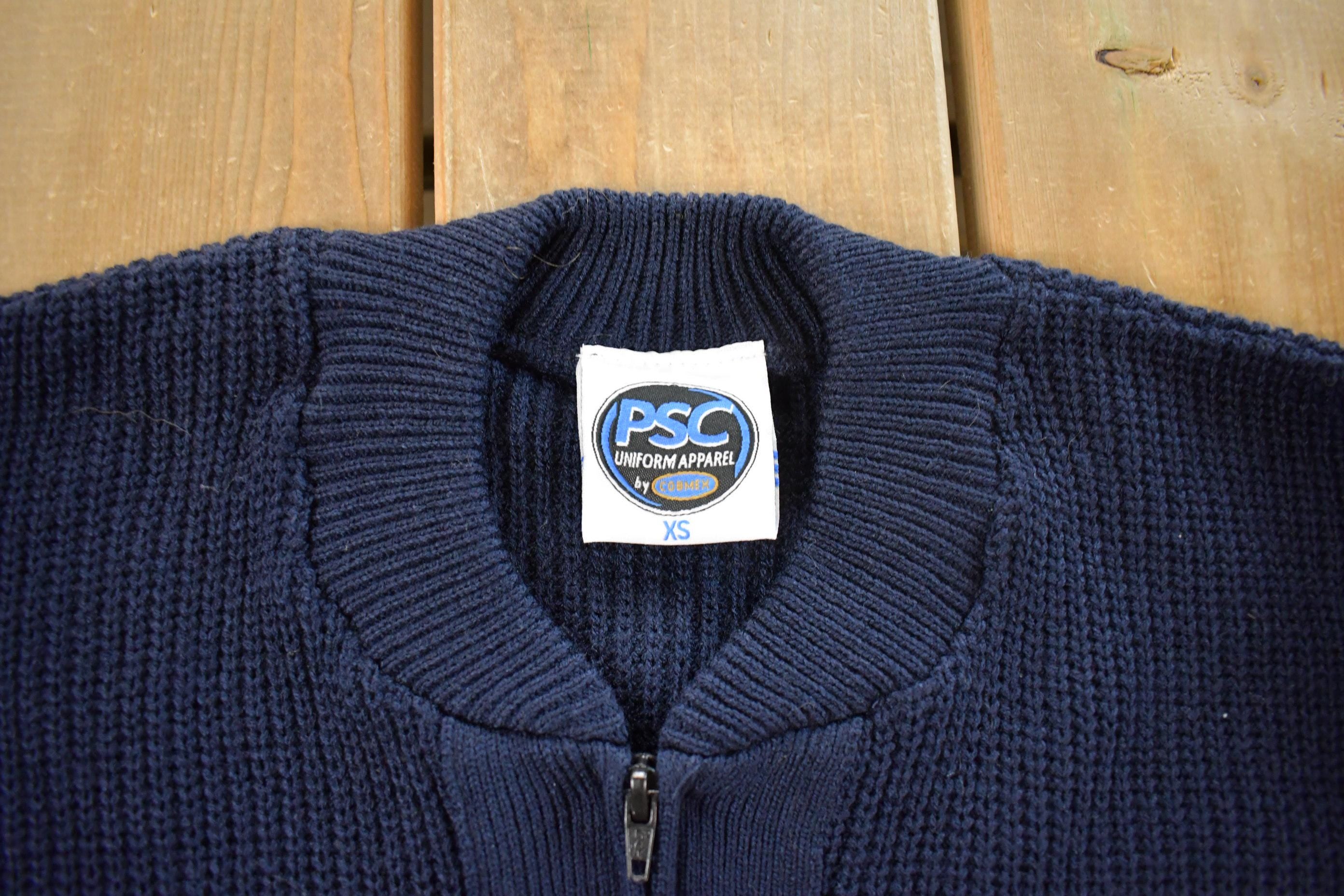 Vintage 2000s USPS Full Zip Knit Sweater Men's XS