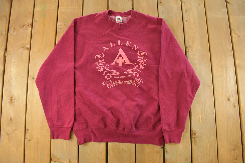 Vintage 1990s Allen Hospital Crewneck Sweatshirt Men's Large