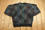 Vintage 1990s Porto Cruz Abstract Knit Crewneck Sweater