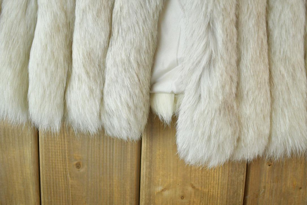 Vintage 1980s Blue Shadow Fox Fur Coat Saga Fox