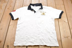 Vintage 1990s Dubai United Air Emirates Graphic Polo Shirt  Embroidered Polo  Streetwear  Retro Style  Short Sleeve Shirt  Made In USA