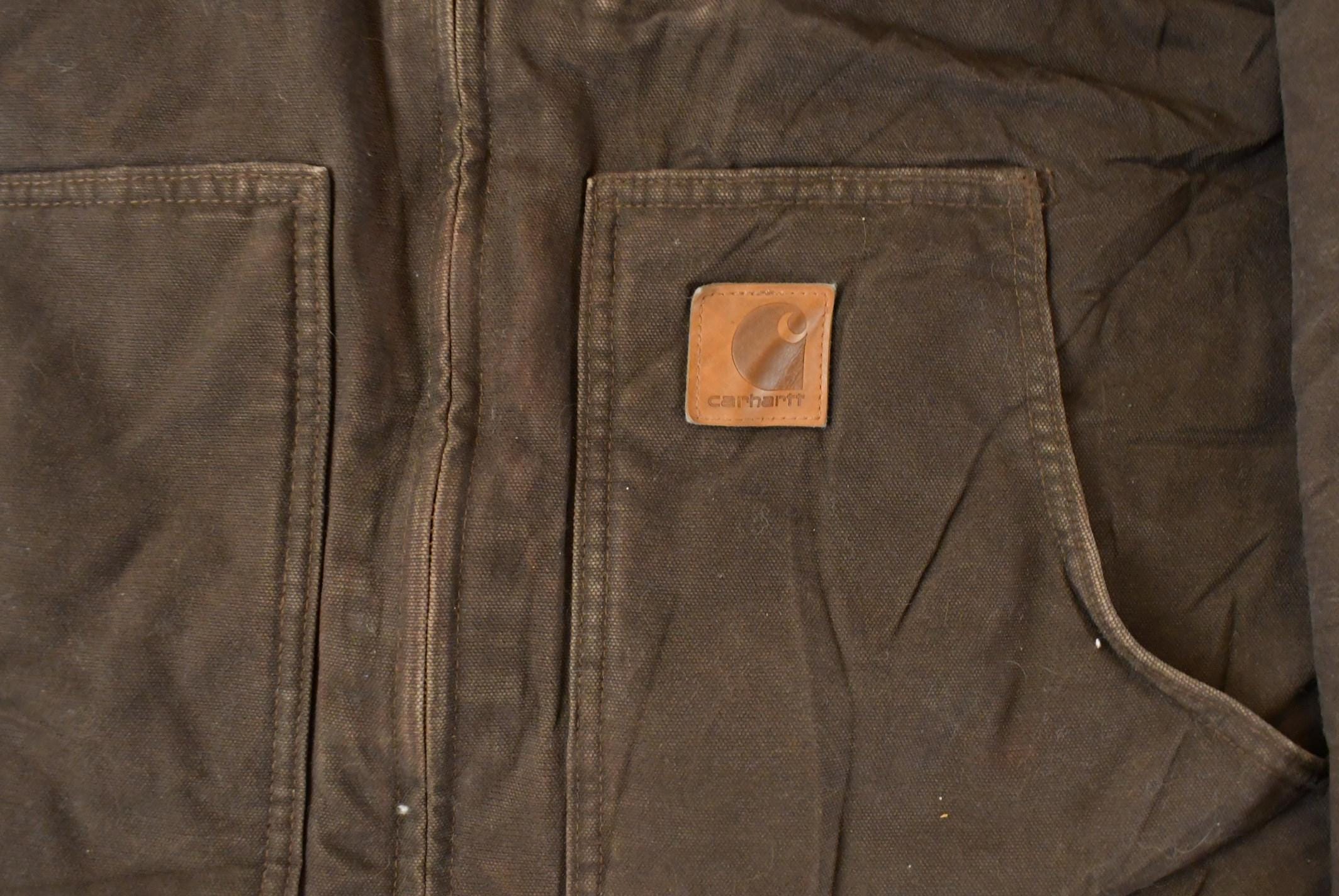 Vintage 1990s Carhartt Traditional Sherpa Lined Jacket Men's Large