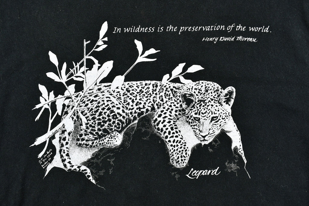 Vintage 1990s Leopard Graphic Long-Sleeve T-Shirt