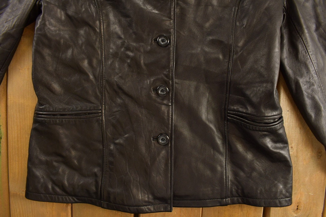 Vintage 1990s Laura Leather Coat