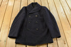 Vintage 1940s WW2-Cold War Era Naval Wool Coat Men's Small /