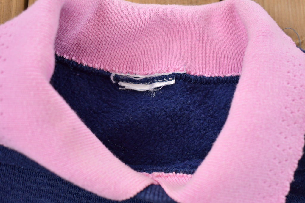 Vintage 1990s Heart Embroidered Collar Crewneck