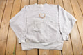 Vintage 1990s Hand Embroidered Heart Crewneck Sweatshirt