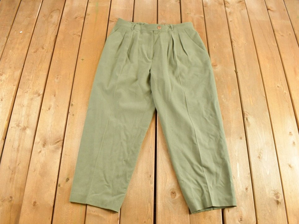 Vintage 1980s Jones New York Pleated Women's Pants Size 35 x 26.5