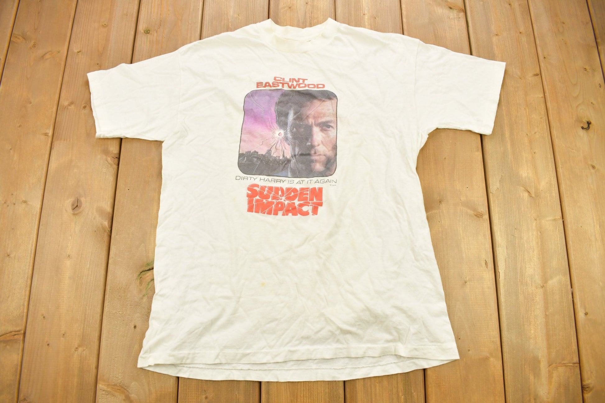 Vintage 1984 Sudden Impact Clint Eastwood Movie Promo T-shirt
