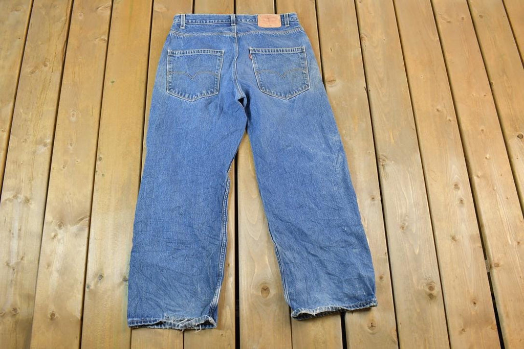 Vintage 1990s Levi Strauss 579 Red Tab Baggy Fit Denim Jeans Size 33 x 30