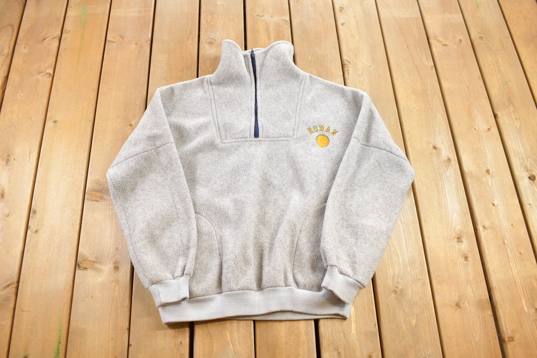 Vintage 1990s Hoban Quarter Zip Volleyball Fleece