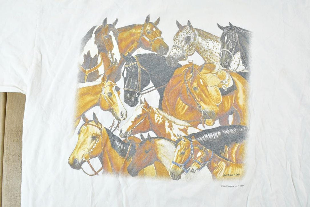 Vintage 1999 Horses Single Stitch T-Shirt